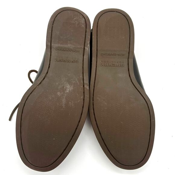 Sperry Top-Sider Boat Shoes Leather Lace Up Loafers Black Brown Men\'s 8M main image 5